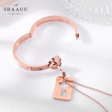 Load image into Gallery viewer, Love Lock Set (Bracelet with Locket)